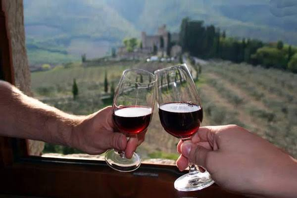 Vinho na Toscana